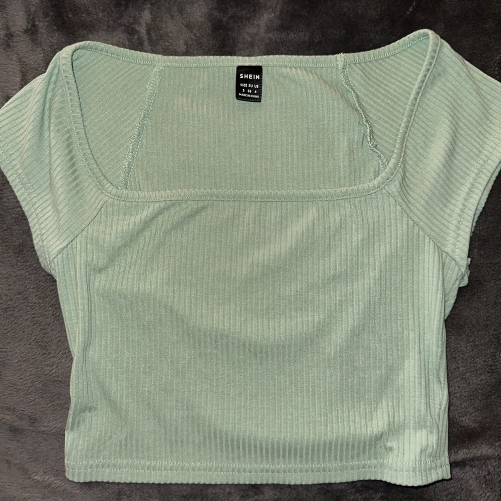 Pastel Green Crop Top